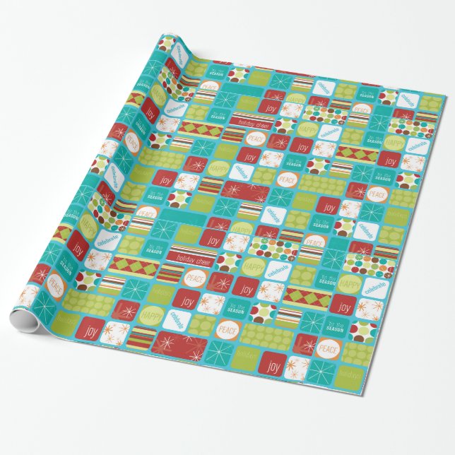 Holiday Message Christmas Wrapping Paper (Unrolled)