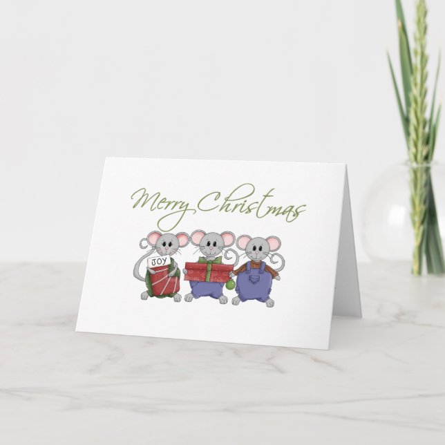 Holiday Mice Greeting Card (Front)