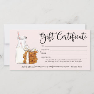 Holiday Milk and Cookies Gift Certificate