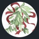 Holiday Mistletoe Envelope Seal<br><div class="desc">Holiday themed items designed by Umua. Printed and shipped by Zazzle or their affiliates.</div>