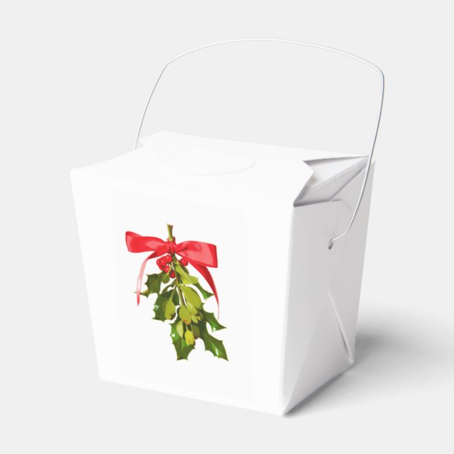 holiday mistletoe favour box (Front Side)