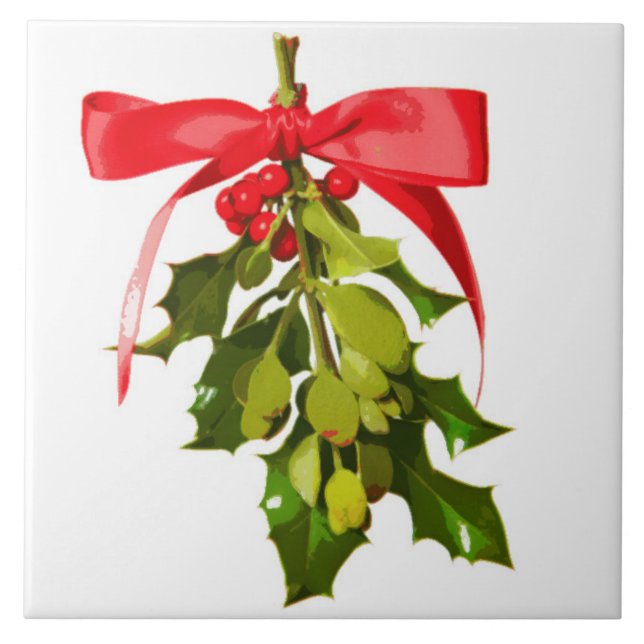 holiday mistletoe tile (Front)