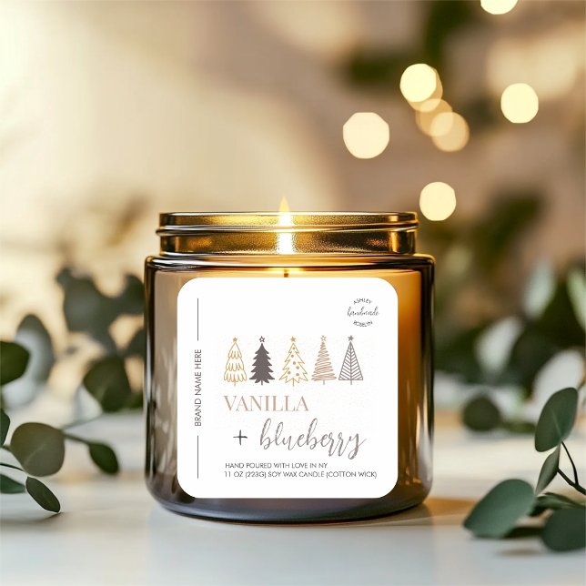 Holiday Modern Script, Candle Label Template (Creator Uploaded)