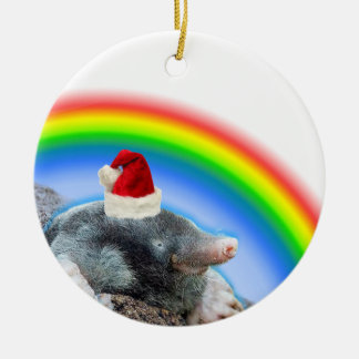 Holiday mole ceramic tree decoration