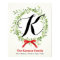 Holiday Monogram Family Print, Mistletoe Wreath