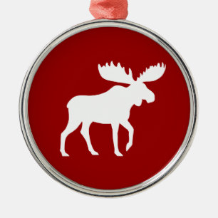 Holiday Moose Metal Tree Decoration