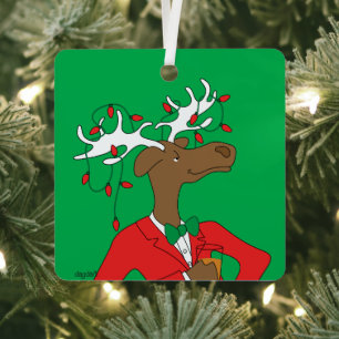 Holiday Moose Ornament