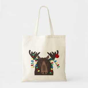 Holiday Moose Tote Bag