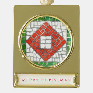 HOLIDAY MOSAIC Banner Ornament