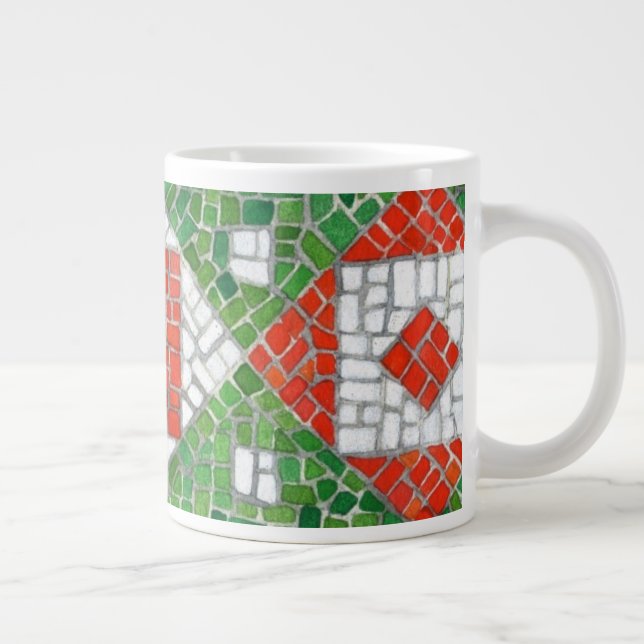 HOLIDAY MOSAIC Big White Mug (Right)