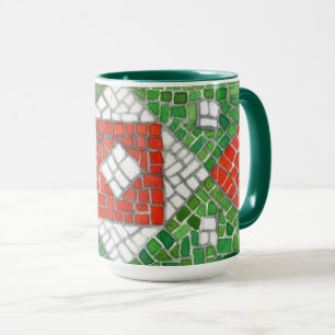 HOLIDAY MOSAIC Hunter Green Combo Mug