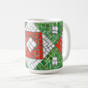 HOLIDAY MOSAIC Tall White Mug