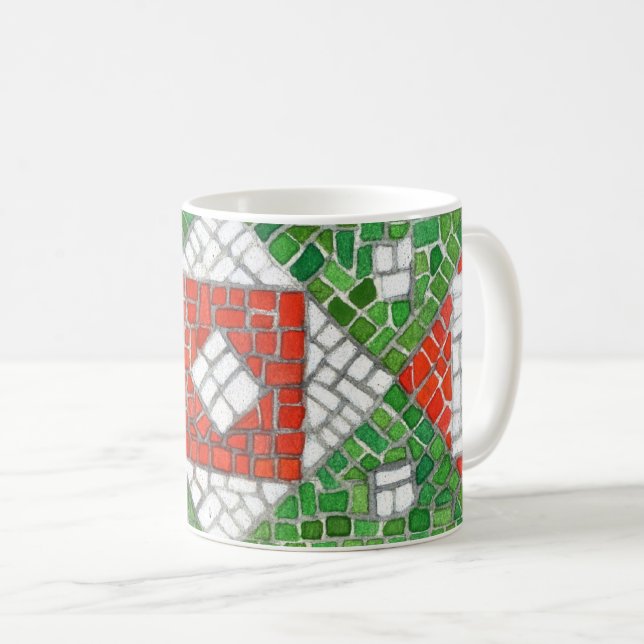 HOLIDAY MOSAIC White Mug (Front Right)
