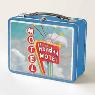Holiday Motel Sign Metal Lunch Box