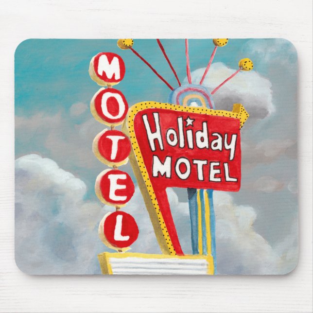 Holiday Motel Sign Mouse Mat (Front)