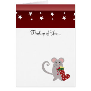 Holiday Mouse with Red Stocking