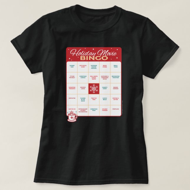 Holiday Movie Bingo  T-Shirt (Design Front)