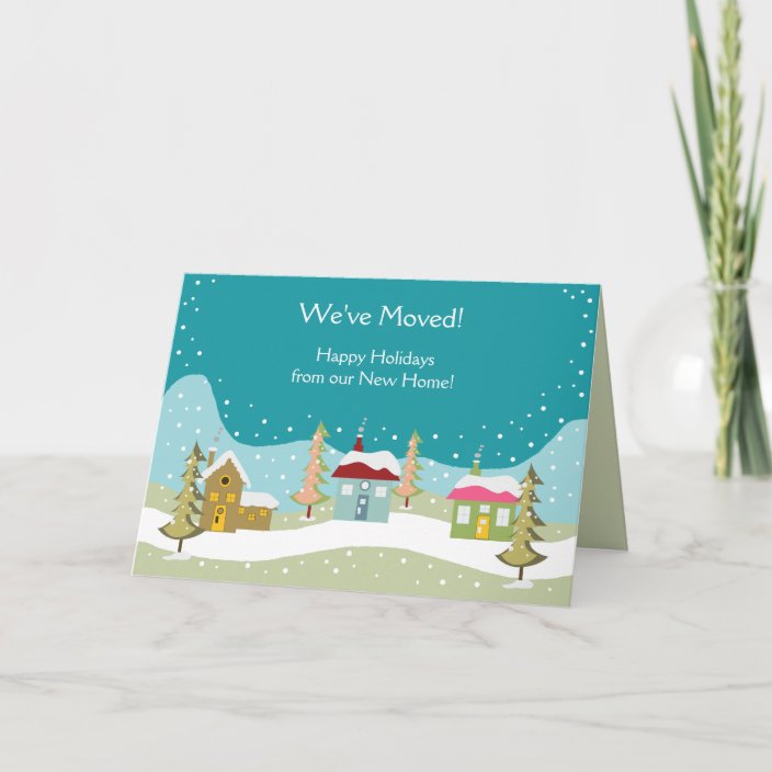 Holiday Moving Announcement card Zazzle