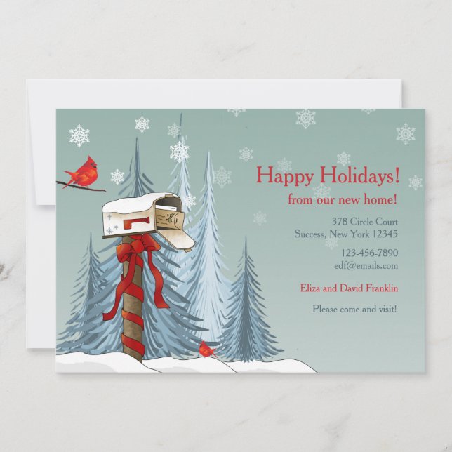 Holiday Moving Announcement Card (Front)