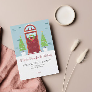 Holiday Moving Announcement Christmas Card