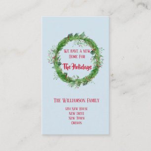 Holiday   Moving Announcement Insert Cards