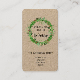 Holiday   Moving Announcement Kraft Paper  Cards