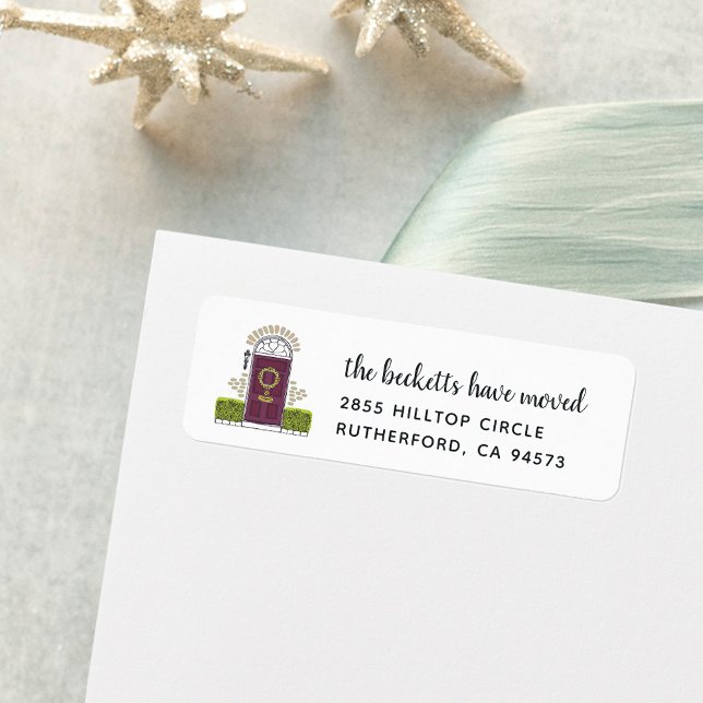 Holiday Moving Announcement Return Address Label (Creator Uploaded)