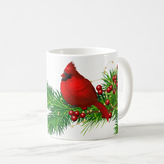 Holiday Mug-Cardinal Coffee Mug (Front Right)