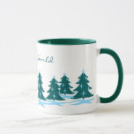 Holiday Mug Coffee Cup Festive Christmas Tree Cup<br><div class="desc">Christmas Cups / Mugs Decor Blue Holiday Tree Gifts Classic Blue Christmas Coffee Mugs Glasses & Cups for Men Women Kids Home & Office Original Stylish Nondenominational Holiday Cups Mugs & Glasses Christmas / Hanukkah Holiday Tree Gifts Cups & Mugs Travel Mugs Blue Christmas Beer Mugs Design by Kim Hunter....</div>