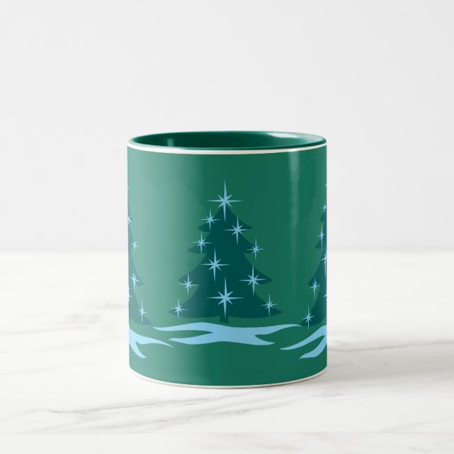 Holiday Mug Coffee Cup Festive Christmas Tree Cup (Center)