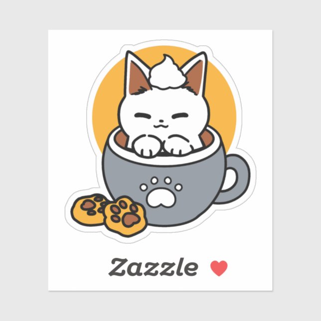 Holiday Mug Design with Cosy Cat and Paw Cookies (Sheet)