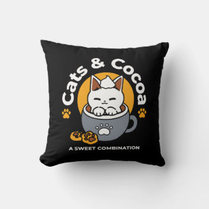Holiday Mug Design with Cosy Cat and Paw Cookies Cushion