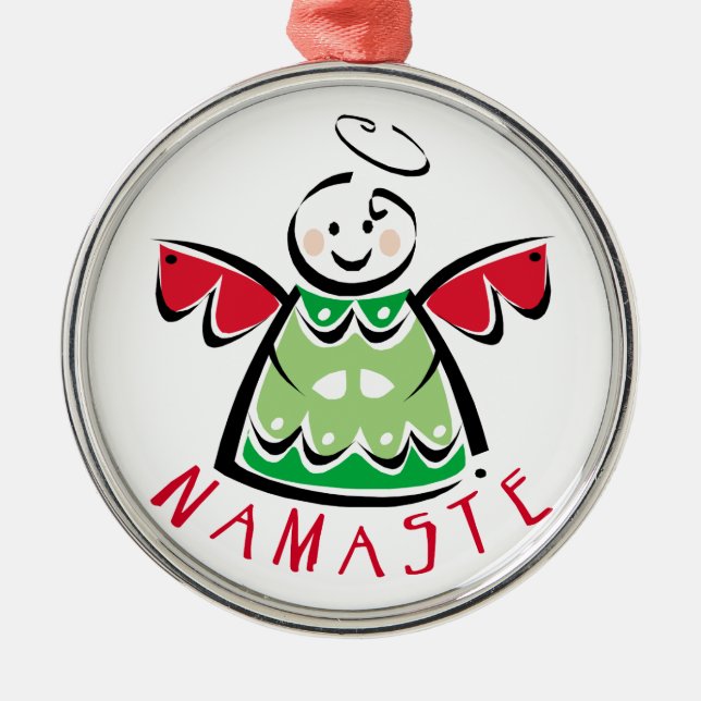 Holiday Namaste Angel Ornament (Front)