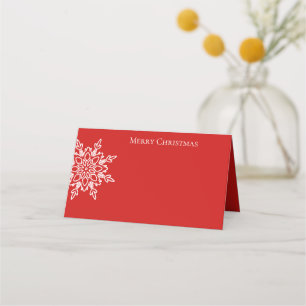 Holiday Name Place Card-Snowflake Place Card