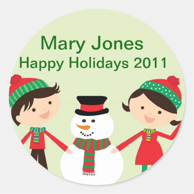 Holiday Name Tags For Parties (Front)