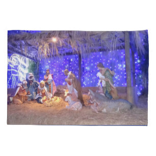 Holiday Nativity Scene Pillowcase