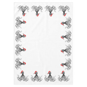 Holiday Nautical Steampunk Octopus Vintage Kraken Tablecloth