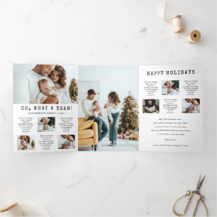 Holiday Newsletter Trifold Card