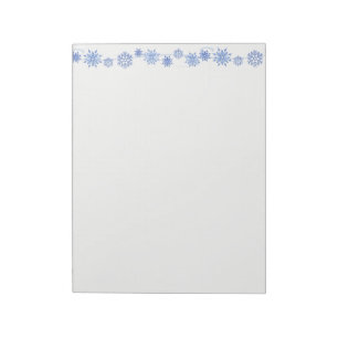 Holiday Notepad-Blue Snowflakes Notepad