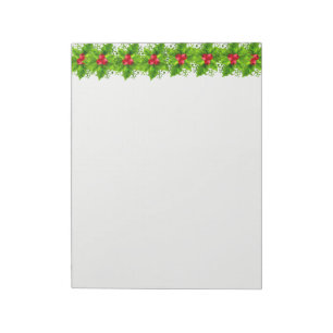 Holiday Notepad-Holly Notepad