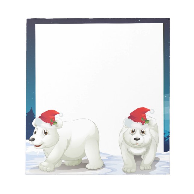 Holiday Notepad-Polar Bears Notepad (Front)