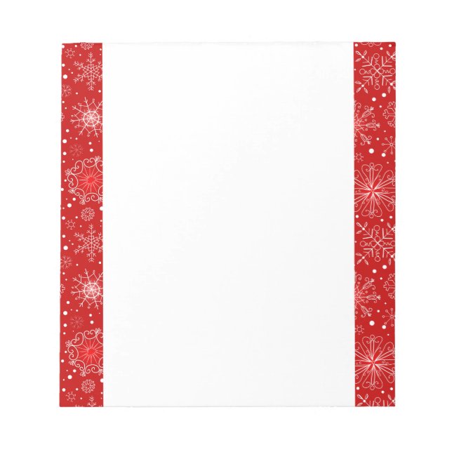 Holiday Notepad-Snowflakes Notepad (Front)