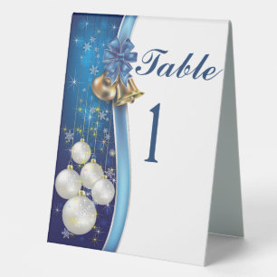 Holiday Numbered Customize  Table Tent Sign