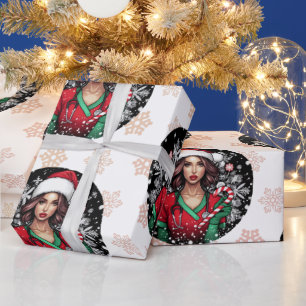 Holiday Nurse Chic Christmas Wrapping Paper