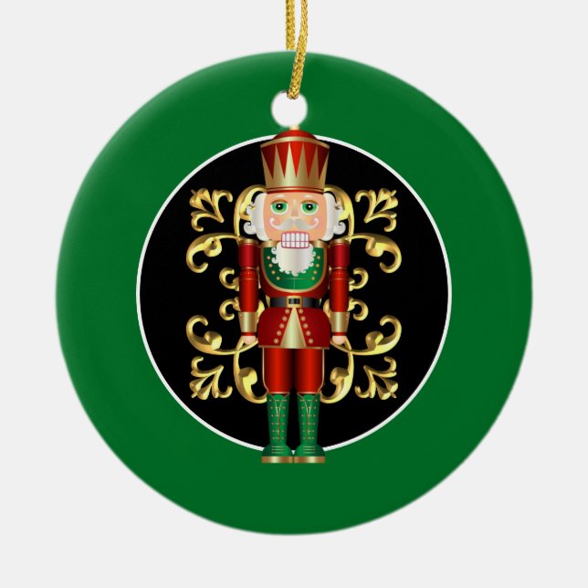 Holiday Nutcracker Ceramic Tree Decoration (Front)