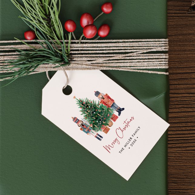Holiday Nutcracker Christmas Gift Tags (Merry Christmas Nutcracker Gift Tags by Painted Paperie)