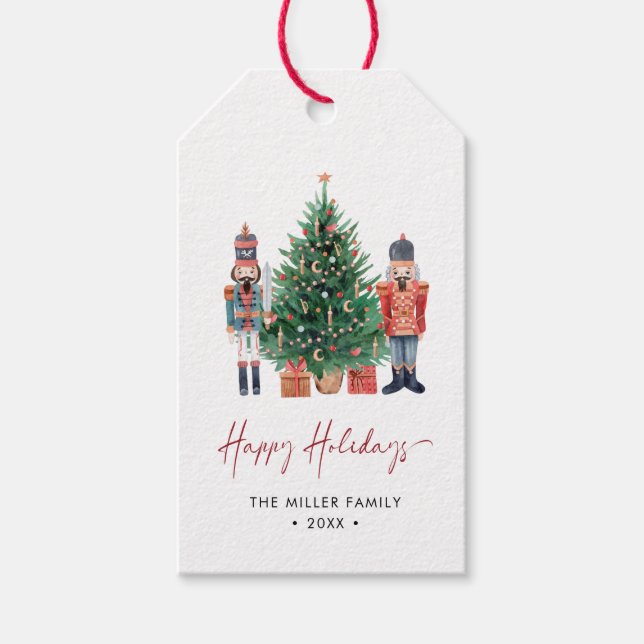 Holiday Nutcracker Gift Tags (Front)