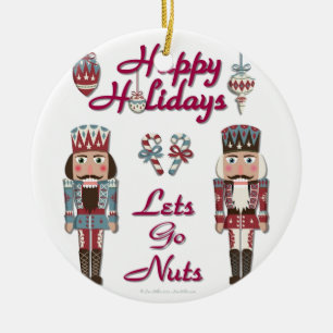 Holiday Nutcracker Lets Go Nuts Ceramic Tree Decoration