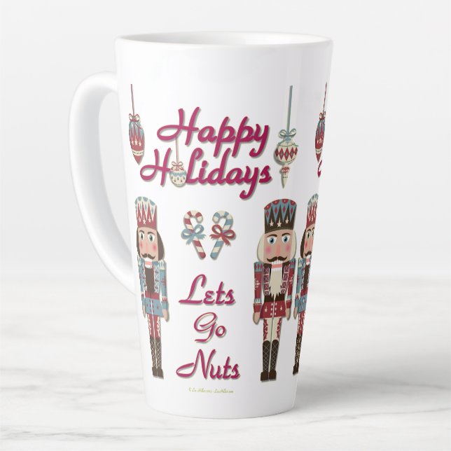 Holiday Nutcracker Lets Go Nuts Latte Mug (Left Angle)
