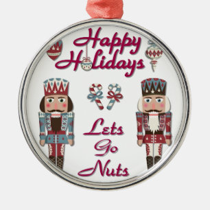 Holiday Nutcracker Lets Go Nuts Metal Tree Decoration